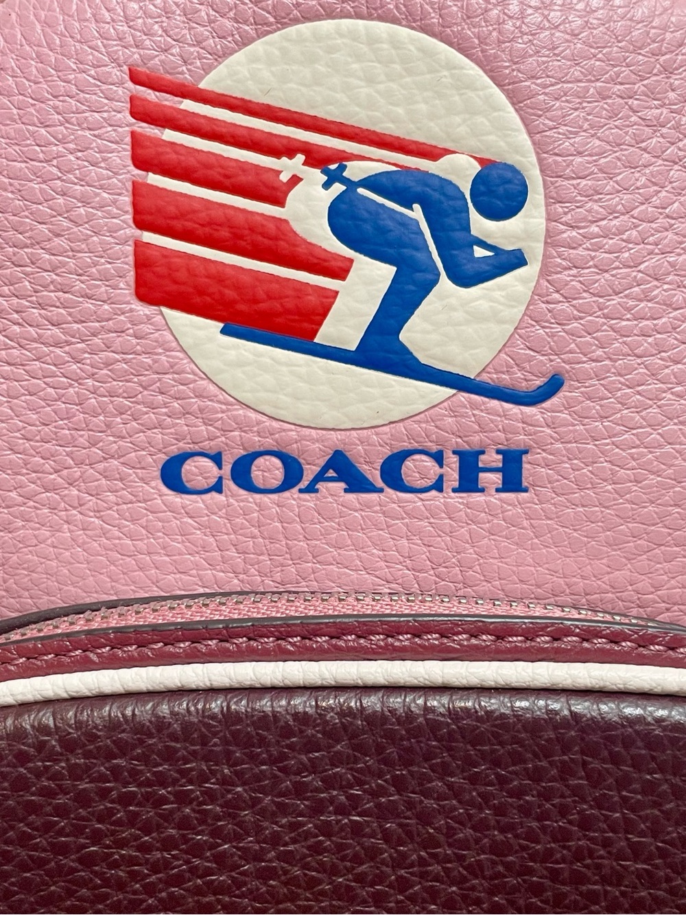Coach Mini Court Powder Pink Multi Colorblock Ski Speed Backpack New! - Picture 14 of 15